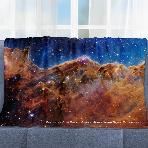 Carina Nebula Cosmic Cliffs James Webb Hi_Res Fleece Blanket