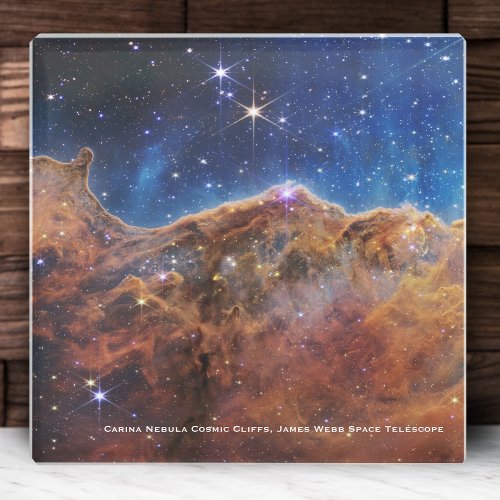 Carina Nebula Cosmic Cliffs James Webb Hi_Res Glass Coaster