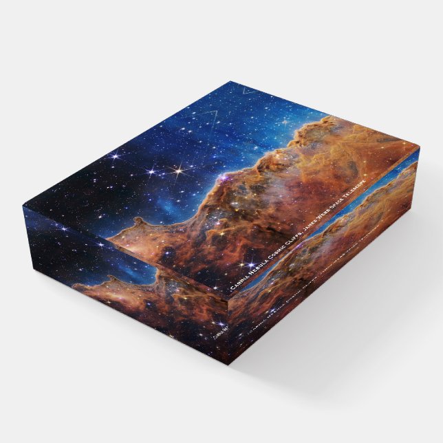 Carina Nebula Cosmic Cliffs James Webb Hi-Res Paperweight (Angled)