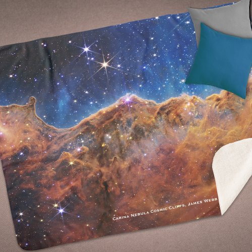 Carina Nebula Cosmic Cliffs James Webb Hi_Res Sherpa Blanket