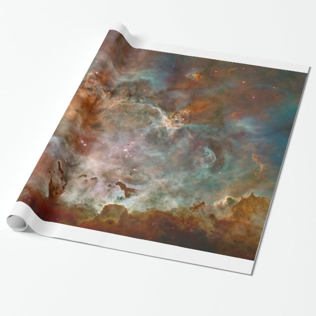 Carina Nebula Dark Clouds Wrapping Paper (Unrolled)