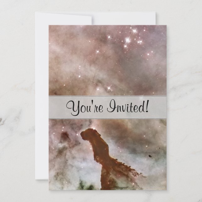 Carina Nebula Dust Pillar Invitation (Front)