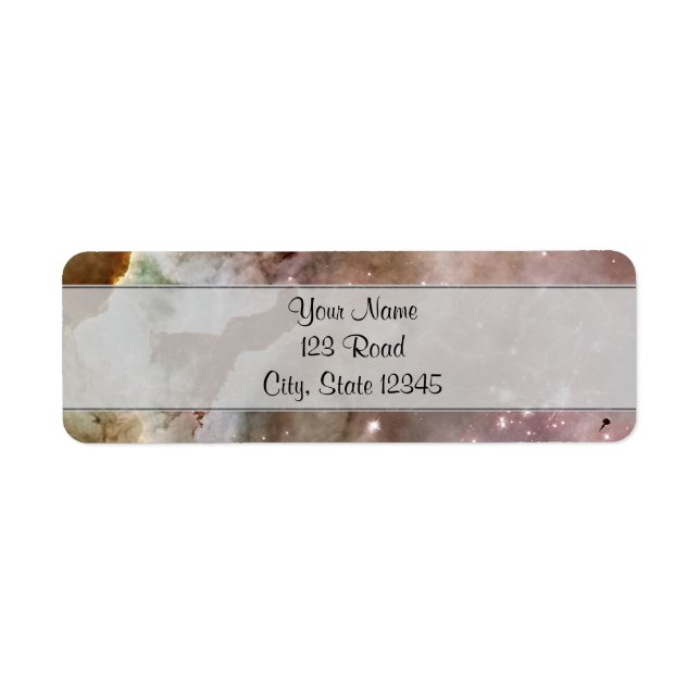 Carina Nebula Dust Pillar Label (Front)