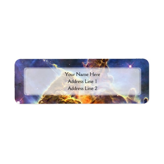 Carina Nebula (Hubble Telescope) Label (Front)