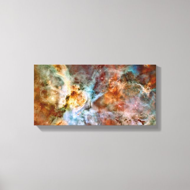 Carina Nebula NASA Hubble Telescope Space Photo Canvas Print (Front)