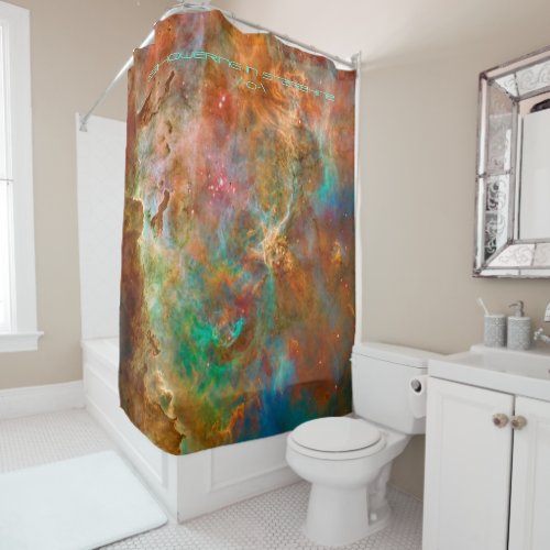 Carina Nebula Showering in Starlight Shower Curtain