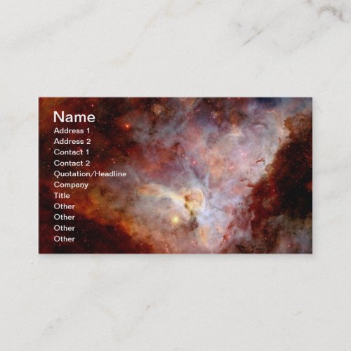 NASAs Carina Nebula Business Card