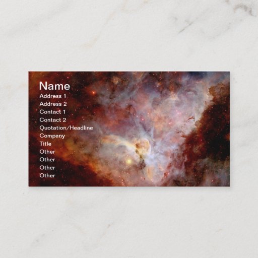 Customizable NASAs Carina Nebula Business Card