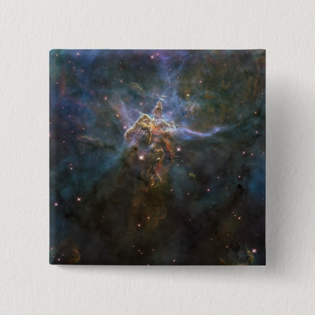 Carina Nebula Star-forming Pillars Pinback Button (Front)