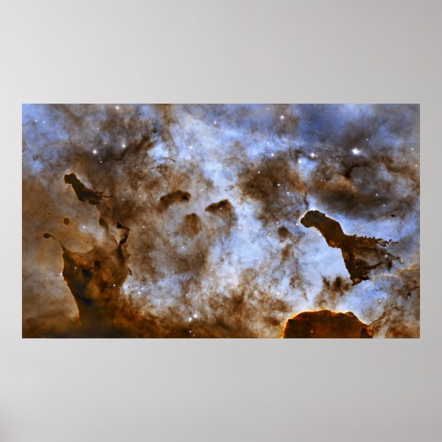 Carina Nebula Star-Forming Pillars Poster (Front)
