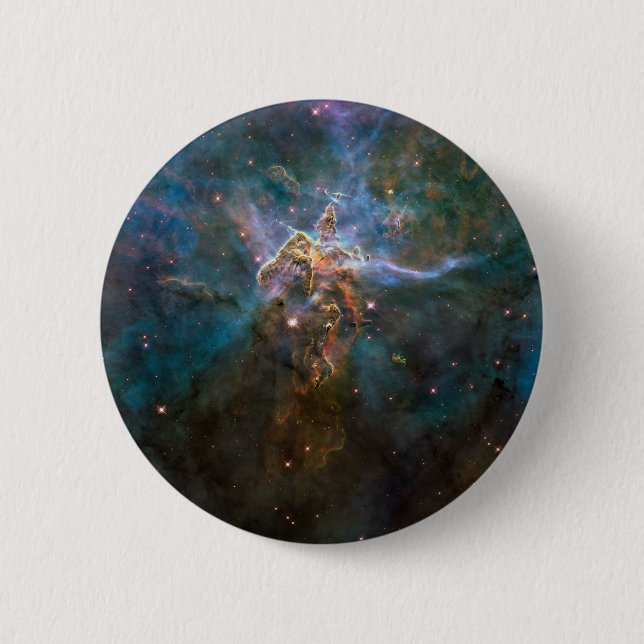 Carina nebulae in space pinback button (Front)