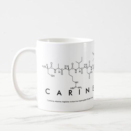 Carine peptide name mug