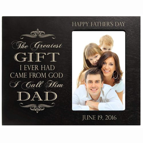 Caring 4x6 Black Fathers Day Picture Frame