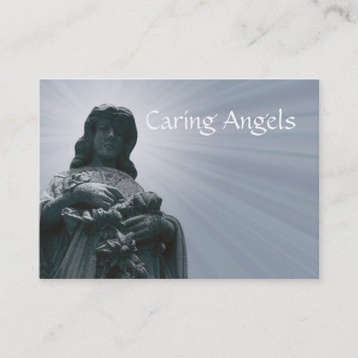 Customizable Caring Angels Nursing Care Business Cards