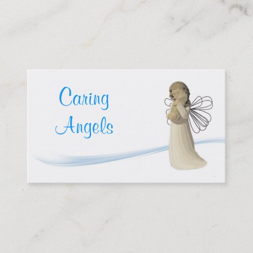 Customizable Caring Angels Nursing Care Business Card Template