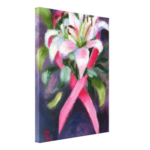 Caring Breast Cancer Awareness Canvas