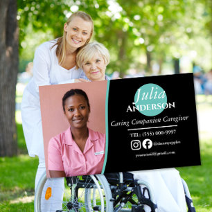 Caring Companion Caregiver Business Card Magnet