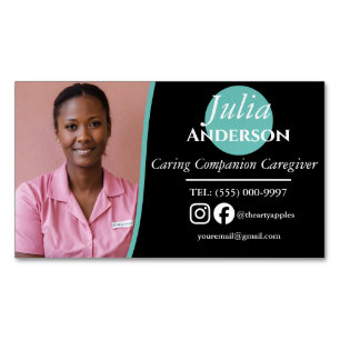 Caring Companion Caregiver Business Card Magnet