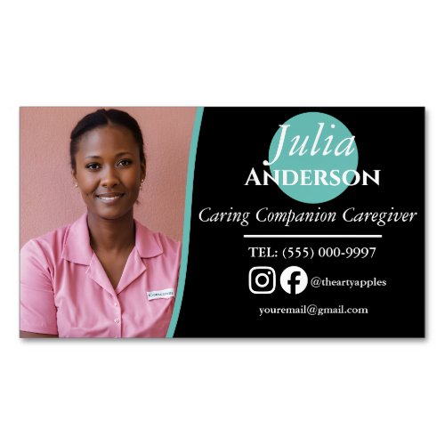 Caring Companion Caregiver Business Card Magnet