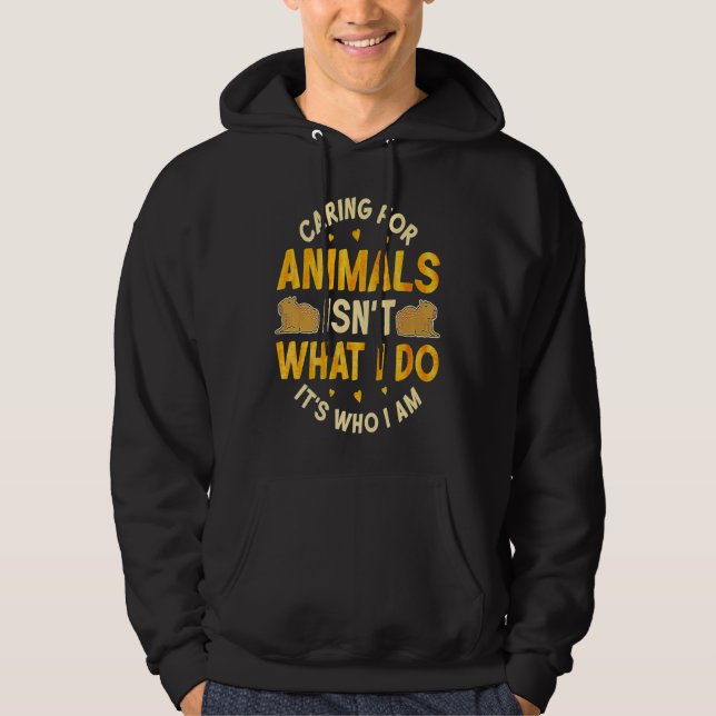 Caring for Animals Capybara Animal Rescue Capybara Hoodie (Front)