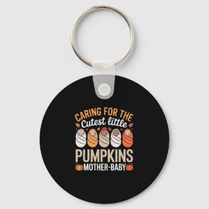 Caring For The Cutest Little Pumpkins Halloween Ni Keychain