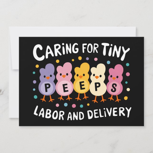 Caring For Tiny Labor And Delivery L&D Nurse Invitation (Front)