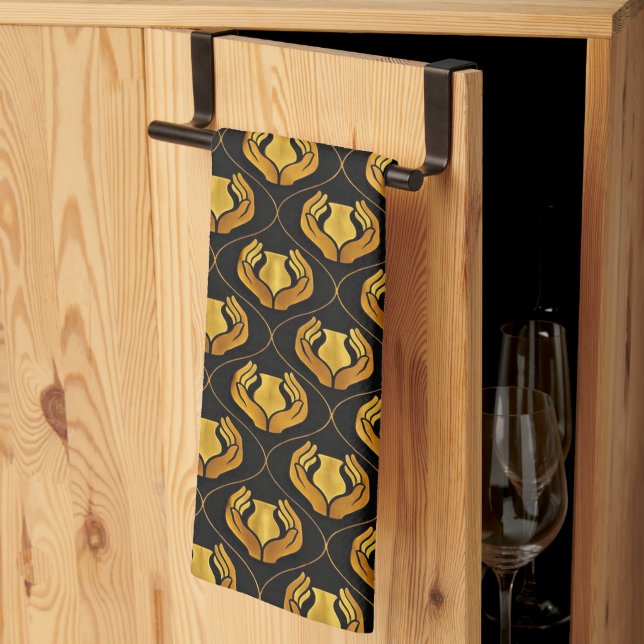 Caring Hands Kitchen Towel (Thirds Fold)