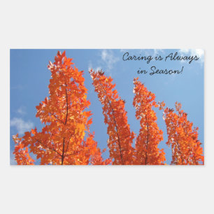 Caring is Always in Season! stickers Orange Leaves