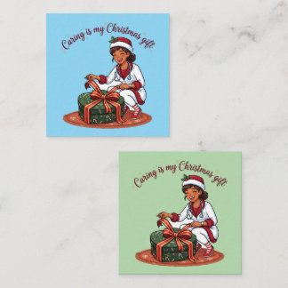 Caring is my Christmas Gift Nurse Note Card