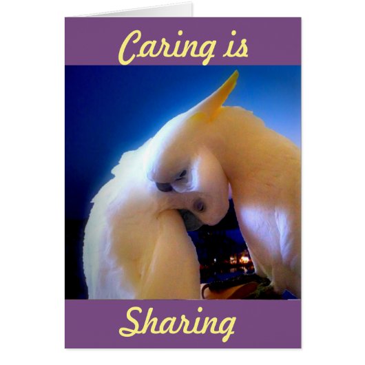 Caring is Sharing card (Front)