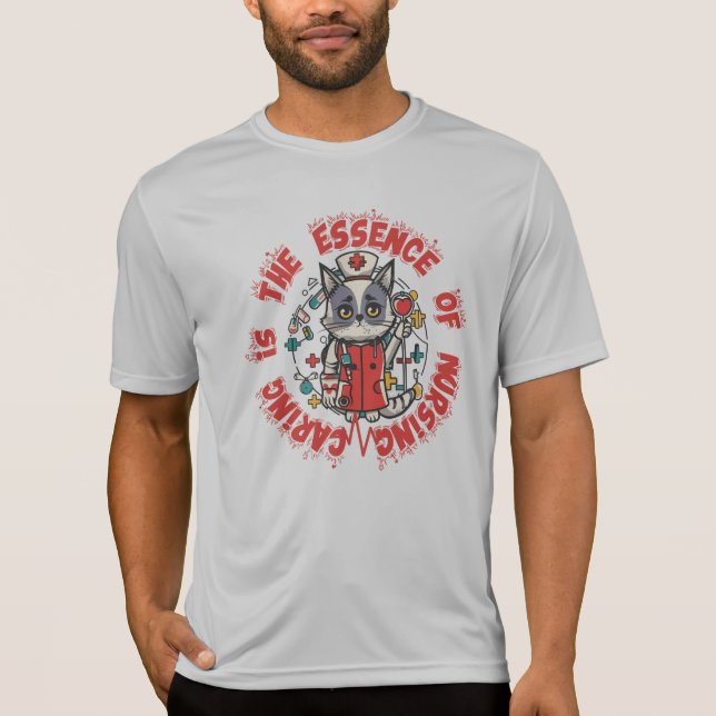 Caring Is The Essence Of Nursing T-Shirt (Front)