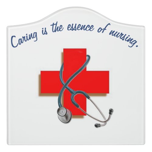Caring is the Essence of Nursing Wall Art Door Sign