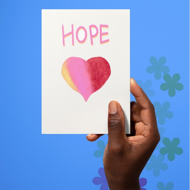 Caring message of Hope in pink Thank You Card (Creator Uploaded)