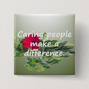 Caring People Make a Difference Button