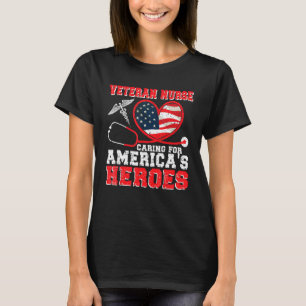 Caring Veteran Nurse Veteran Nursing T-Shirt