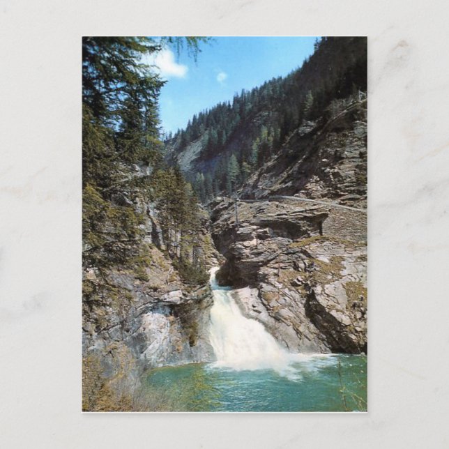 Carinthia, waterfall postcard (Front)