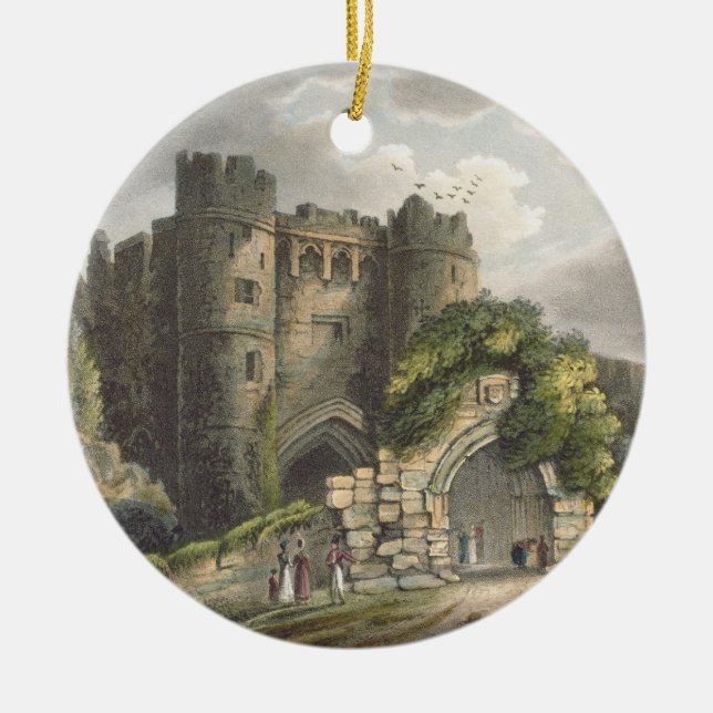 Carisbrook Castle, from 'The Isle of Wight Illustr Ceramic Ornament (Front)