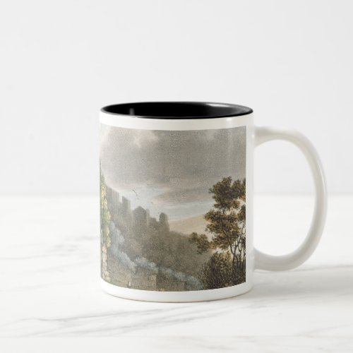 Carisbrook Castle from The Isle of Wight Illustr Two_Tone Coffee Mug