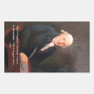 Carl Friedrich Christian Fasch 1790 Rectangular Sticker
