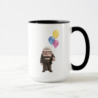 Carl from the Disney Pixar UP Movie Holding Mug