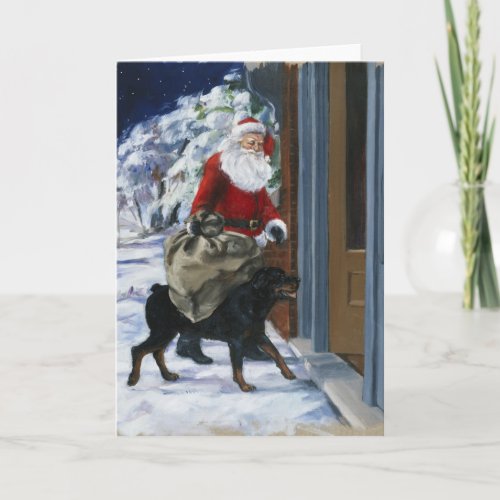 Carl Helping Santa Claus from Carls Christmas b Holiday Card