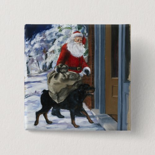 Carl Helping Santa Claus from Carls Christmas b Pinback Button