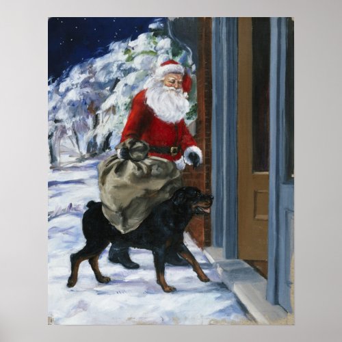 Carl Helping Santa Claus from Carls Christmas b Poster