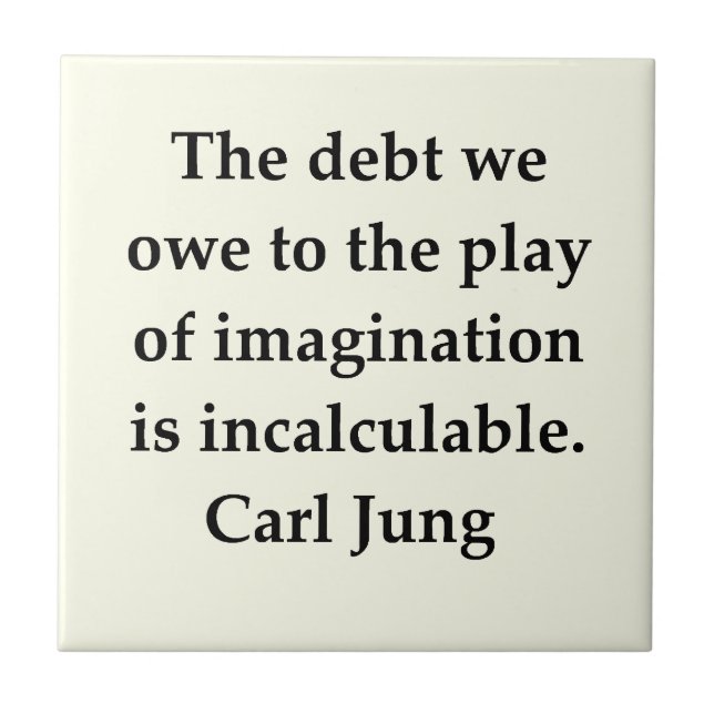 carl jung quote ceramic tile (Front)