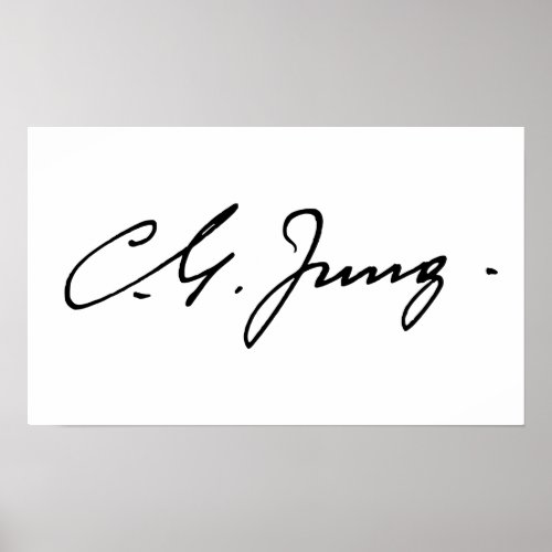 Carl Jung signature Poster