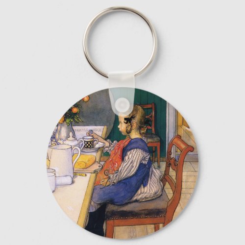 Carl Larsson A Late Risers Miserable Breakfast Keychain