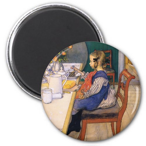 Carl Larsson A Late Risers Miserable Breakfast Magnet