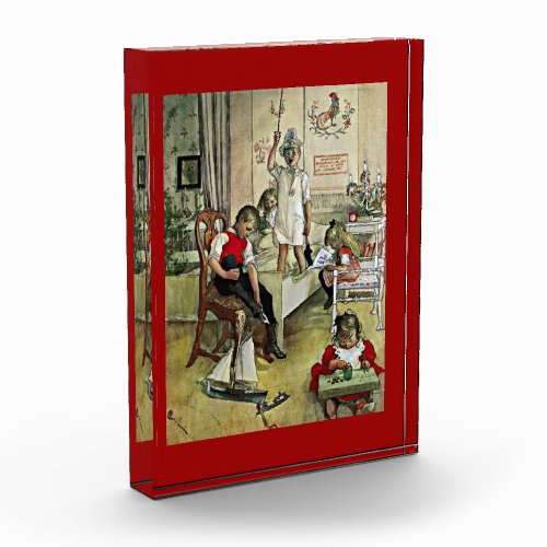 Carl Larsson art Christmas Morning Photo Block