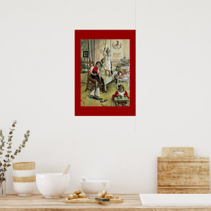 Carl Larsson art: Christmas Morning, Poster