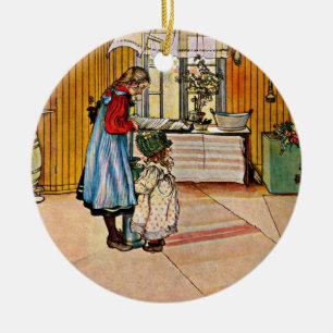 Carl Larsson art: The Kitchen Ceramic Ornament